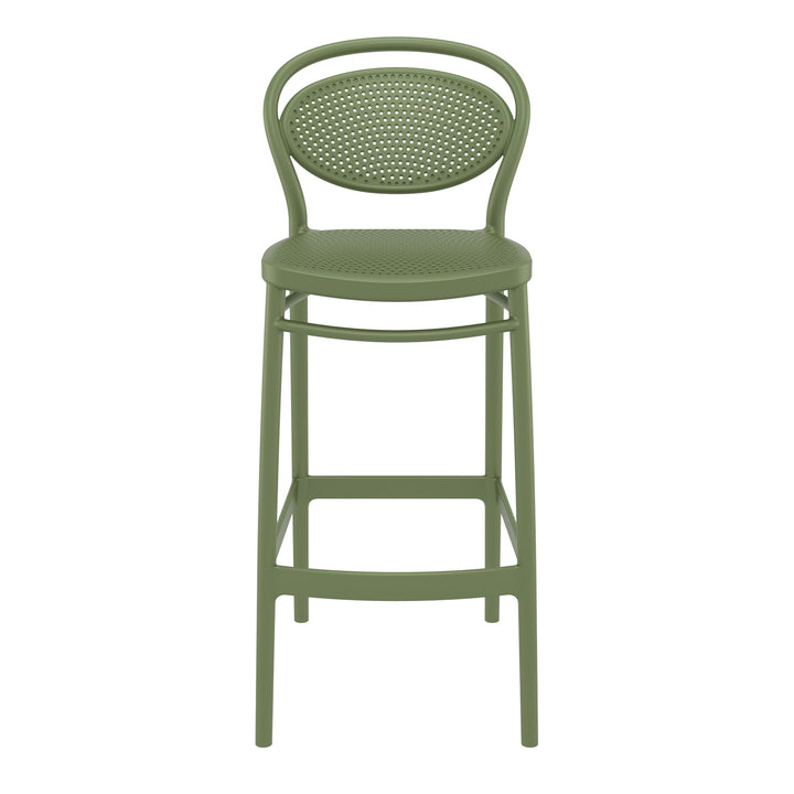 Outdoor Bar Stools - Nova Outdoor Bar Stool Olive Green 75cm