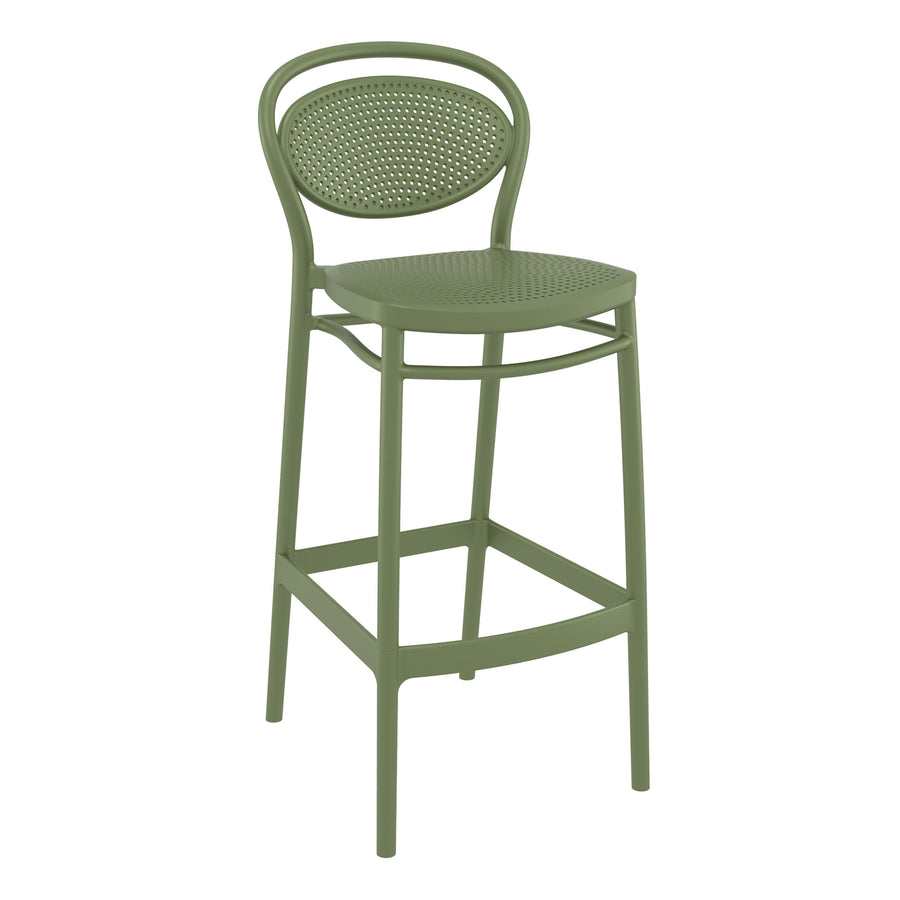 Outdoor Bar Stools - Nova Outdoor Bar Stool Olive Green 75cm