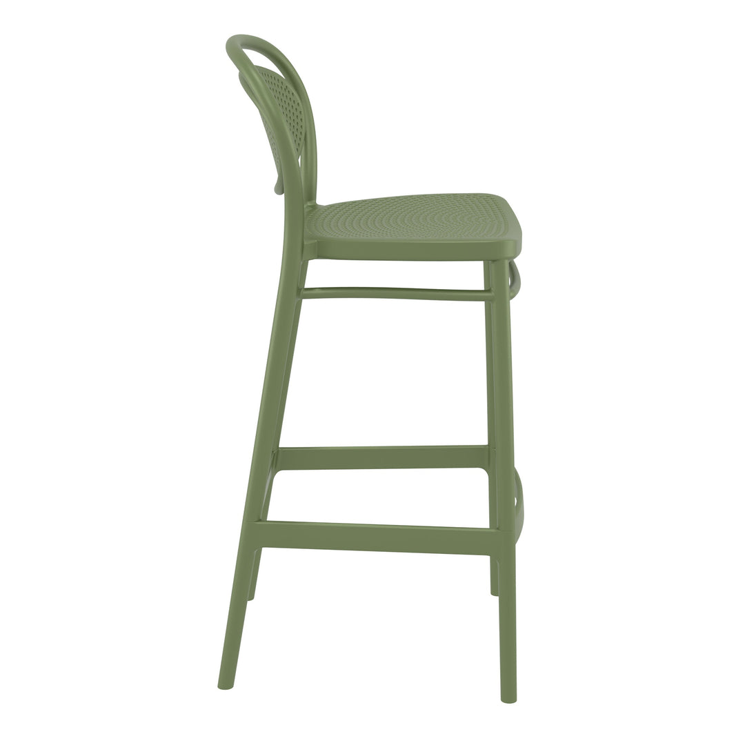 Outdoor Bar Stools - Nova Outdoor Bar Stool Olive Green 75cm