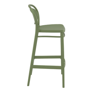 Outdoor Bar Stools - Nova Outdoor Bar Stool Olive Green 75cm