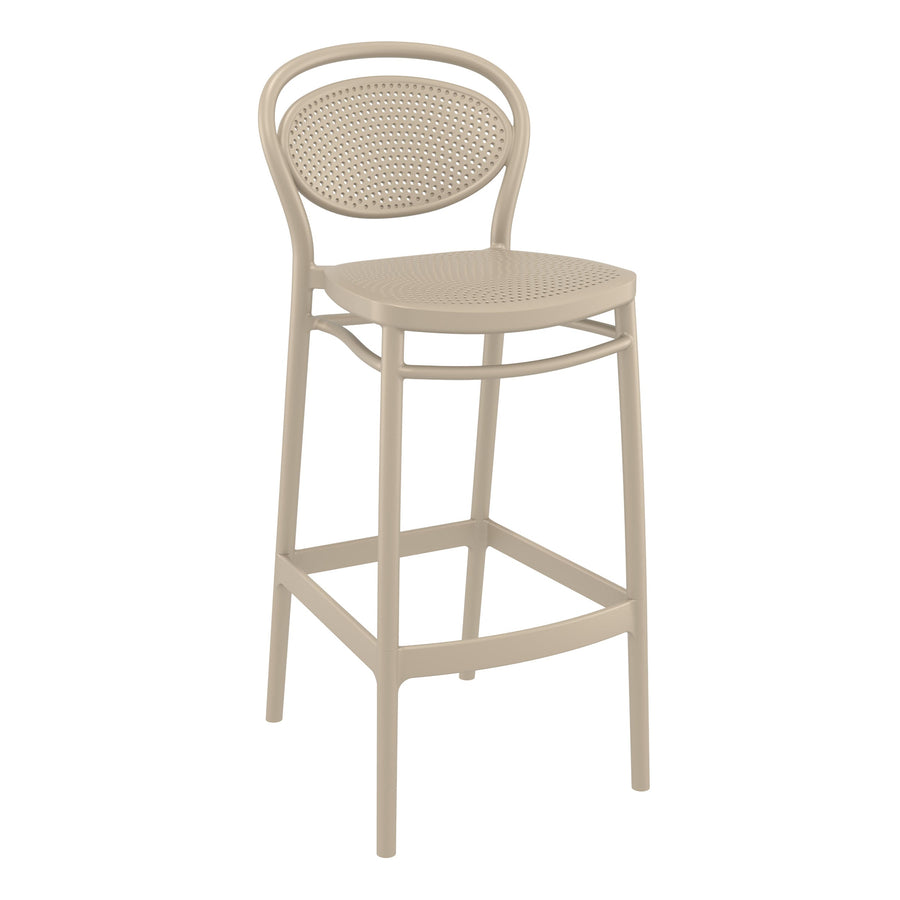 Outdoor Bar Stools - Nova Outdoor Bar Stool Taupe 75cm