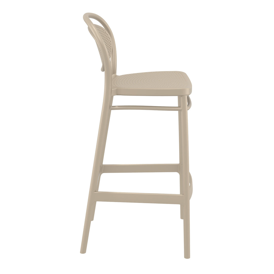 Outdoor Bar Stools - Nova Outdoor Bar Stool Taupe 75cm