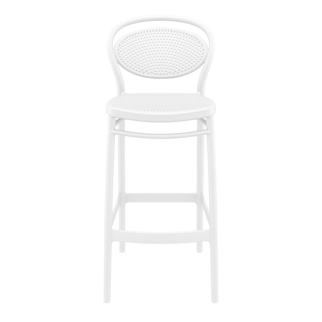 Outdoor Bar Stools - Nova Outdoor Bar Stool White 75cm