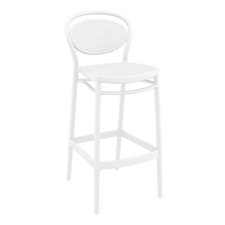 Outdoor Bar Stools - Nova Outdoor Bar Stool White 75cm