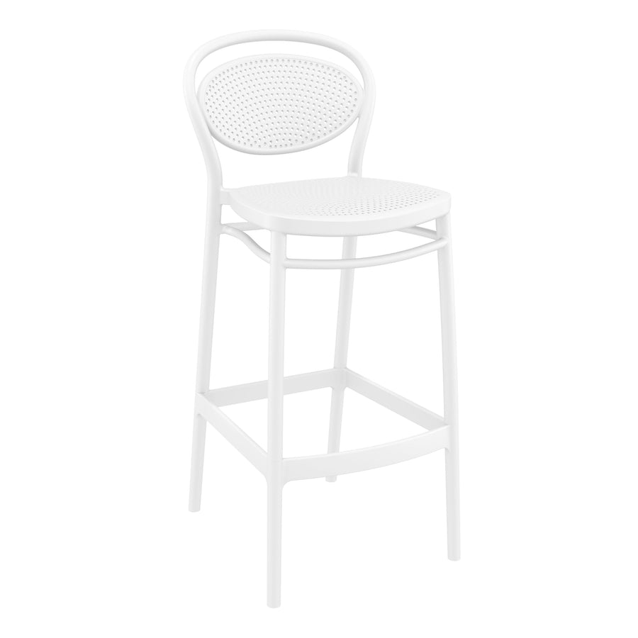 Outdoor Bar Stools - Nova Outdoor Bar Stool White 75cm