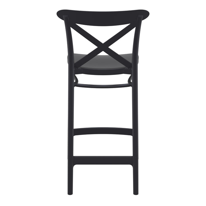 Outdoor Bar Stools - Cruz Outdoor Counter Stool Black 65cm