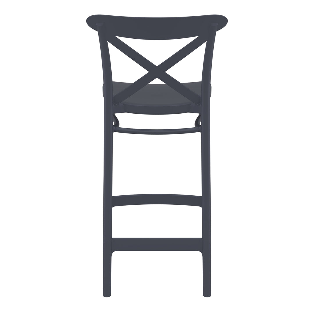 Outdoor Bar Stools - Cruz Outdoor Counter Stool Anthracite 65cm