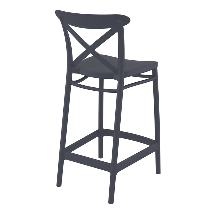 Outdoor Bar Stools - Cruz Outdoor Counter Stool Anthracite 65cm