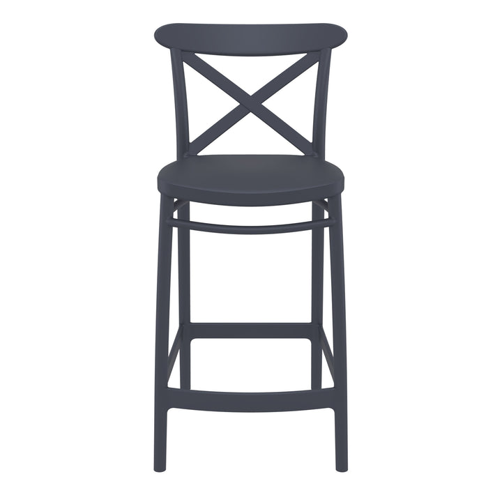 Outdoor Bar Stools - Cruz Outdoor Counter Stool Anthracite 65cm