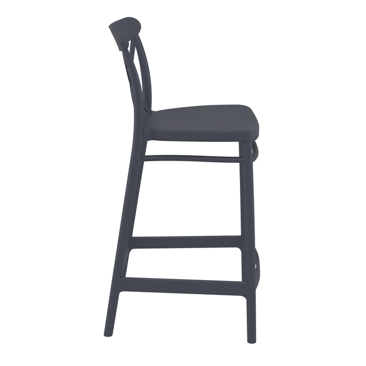 Outdoor Bar Stools - Cruz Outdoor Counter Stool Anthracite 65cm