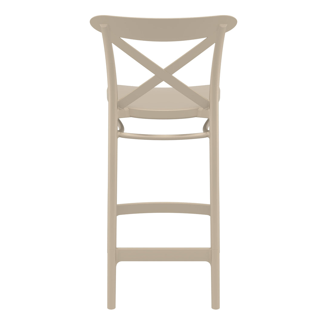 Outdoor Bar Stools - Cruz Outdoor Counter Stool Taupe 65cm