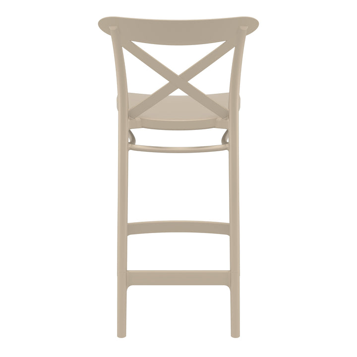 Outdoor Bar Stools - Cruz Outdoor Counter Stool Taupe 65cm