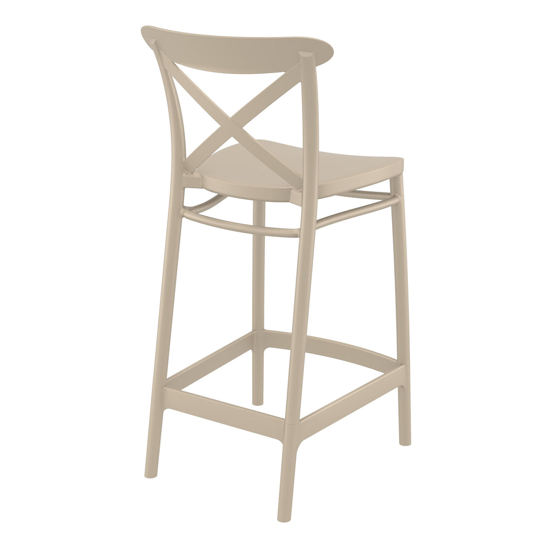 Outdoor Bar Stools - Cruz Outdoor Counter Stool Taupe 65cm