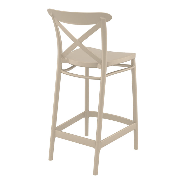 Outdoor Bar Stools - Cruz Outdoor Counter Stool Taupe 65cm