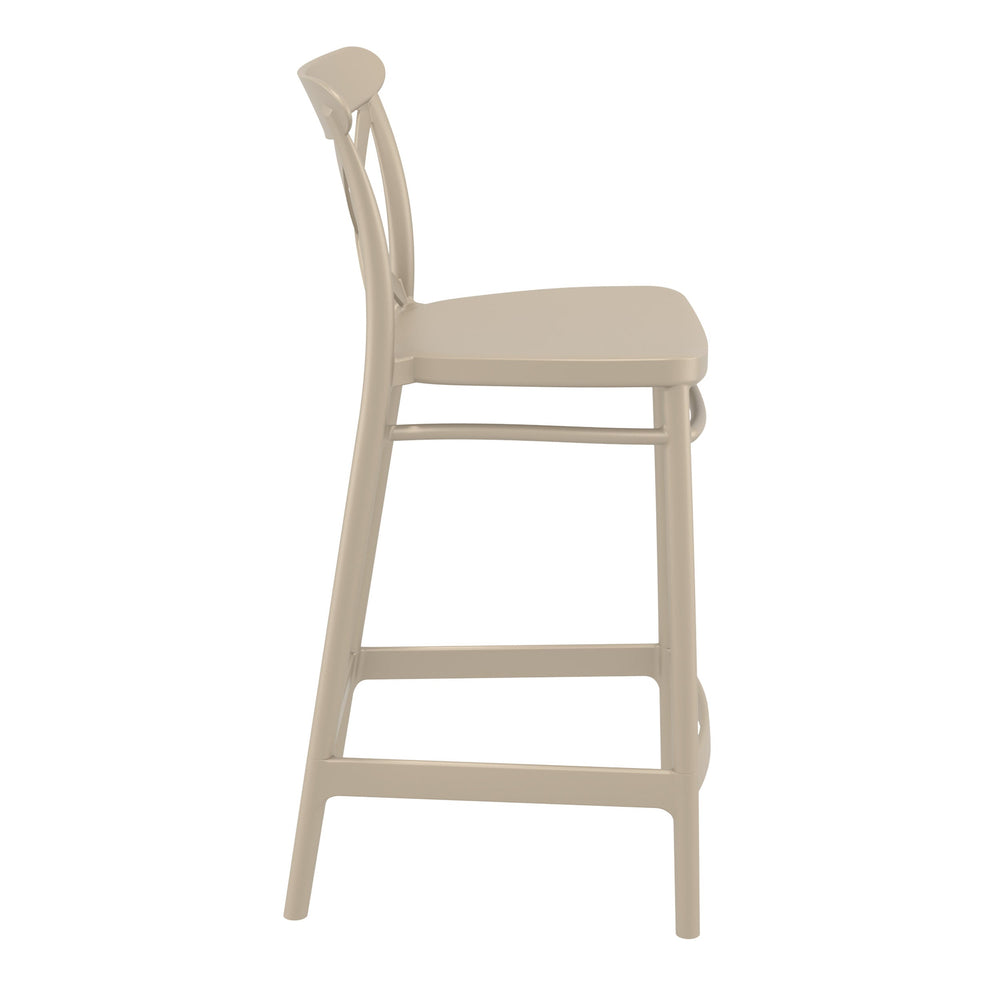 Outdoor Bar Stools - Cruz Outdoor Counter Stool Taupe 65cm