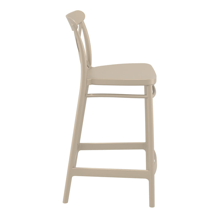 Outdoor Bar Stools - Cruz Outdoor Counter Stool Taupe 65cm