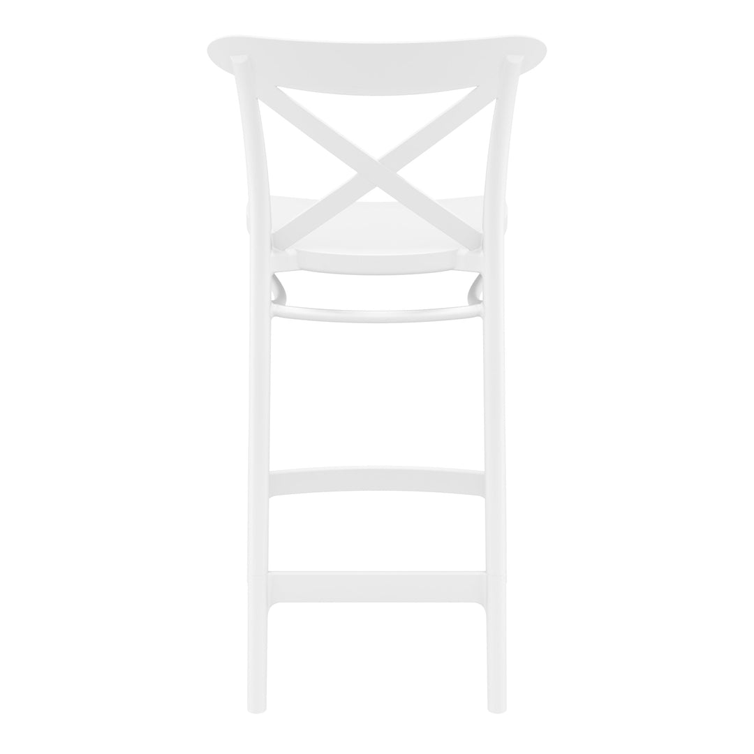 Outdoor Bar Stools - Cruz Outdoor Counter Stool White 65cm