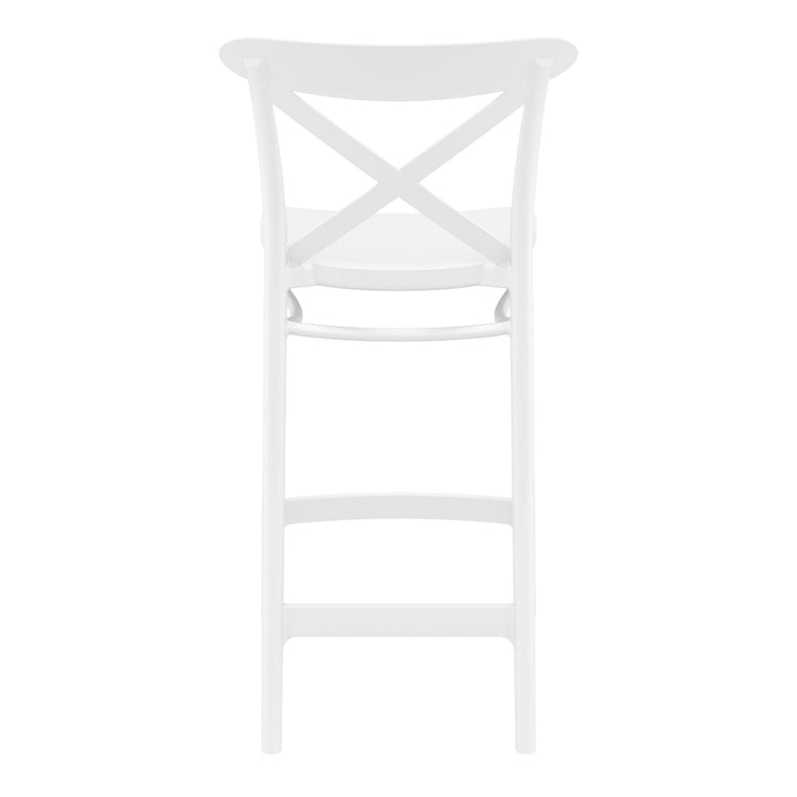 Outdoor Bar Stools - Cruz Outdoor Counter Stool White 65cm