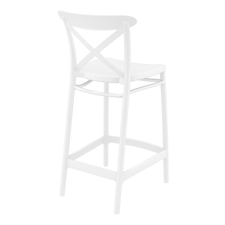 Outdoor Bar Stools - Cruz Outdoor Counter Stool White 65cm