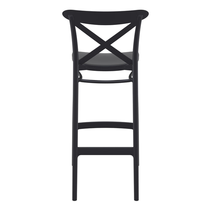 Outdoor Bar Stools - Cruz Outdoor Bar Stool Black 75cm