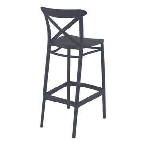 Outdoor Bar Stools - Cruz Outdoor Bar Stool Anthracite 75cm
