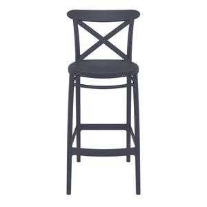 Outdoor Bar Stools - Cruz Outdoor Bar Stool Anthracite 75cm