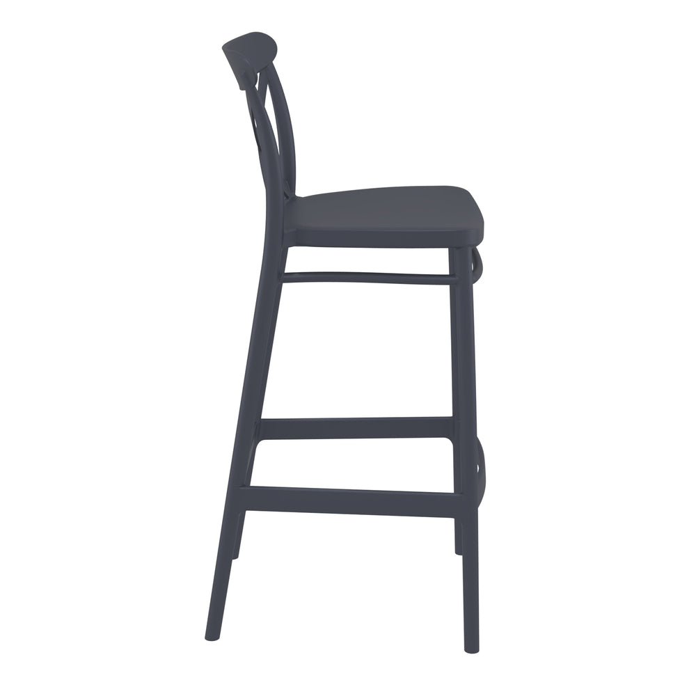 Outdoor Bar Stools - Cruz Outdoor Bar Stool Anthracite 75cm