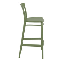 Load image into Gallery viewer, Outdoor Bar Stools - Cruz Outdoor Bar Stool Olive Green 75cm