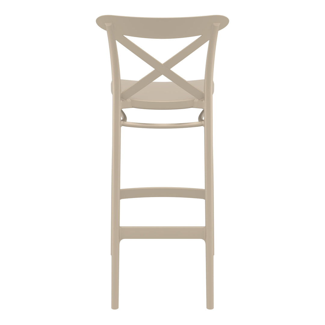 Outdoor Bar Stools - Cruz Outdoor Bar Stool Taupe 75cm