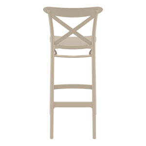 Outdoor Bar Stools - Cruz Outdoor Bar Stool Taupe 75cm