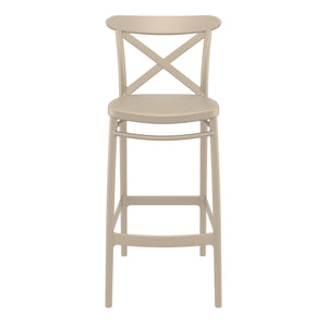 Outdoor Bar Stools - Cruz Outdoor Bar Stool Taupe 75cm
