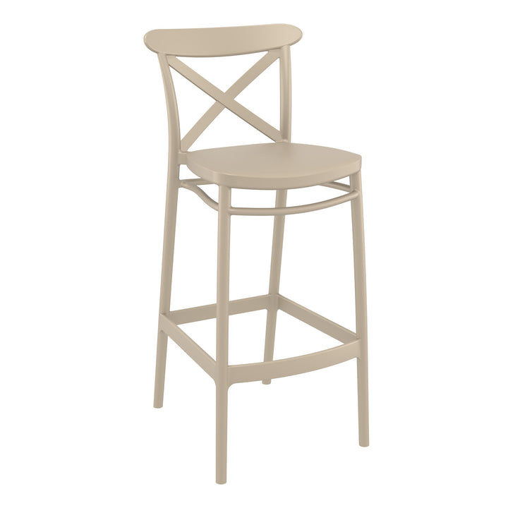 Outdoor Bar Stools - Cruz Outdoor Bar Stool Taupe 75cm