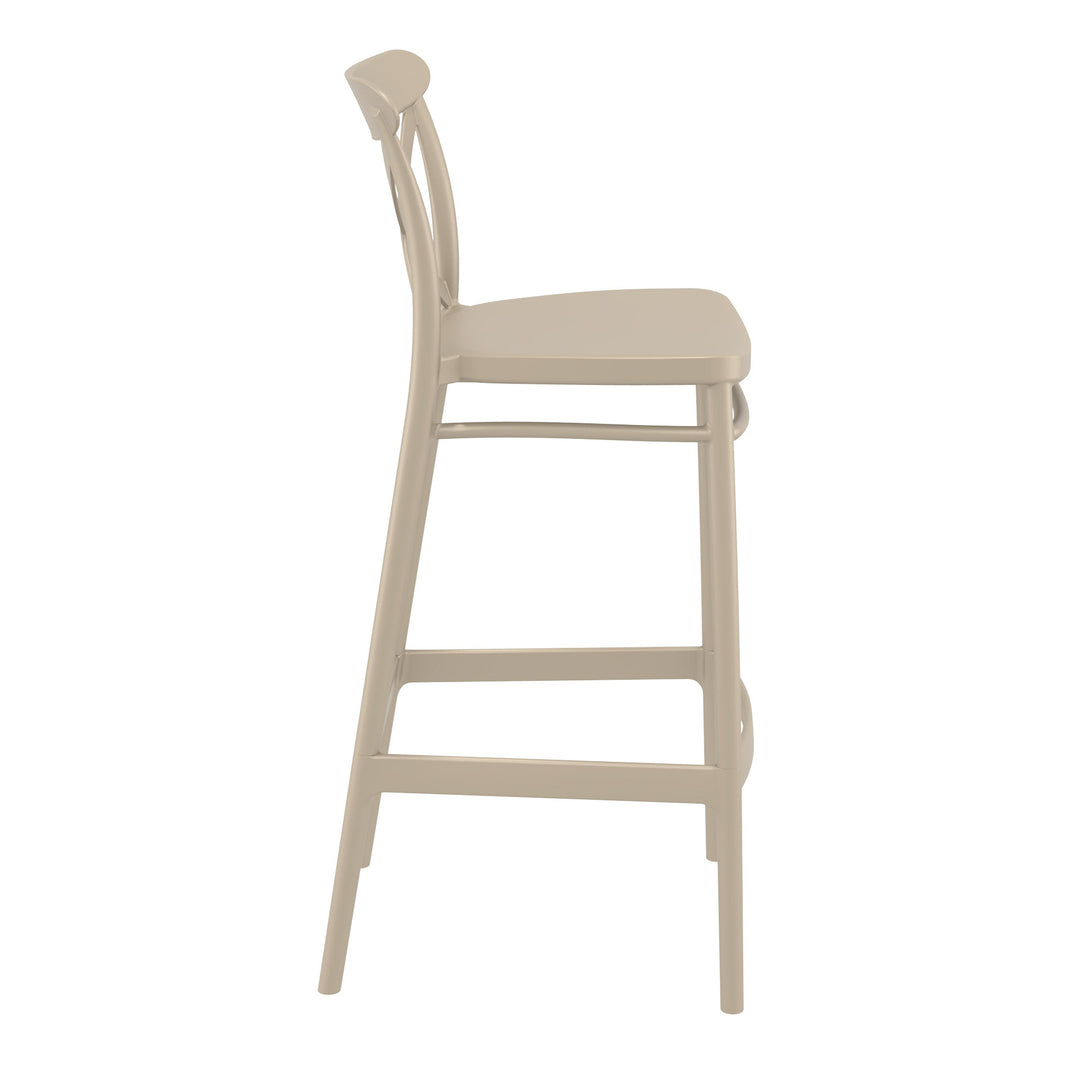 Outdoor Bar Stools - Cruz Outdoor Bar Stool Taupe 75cm