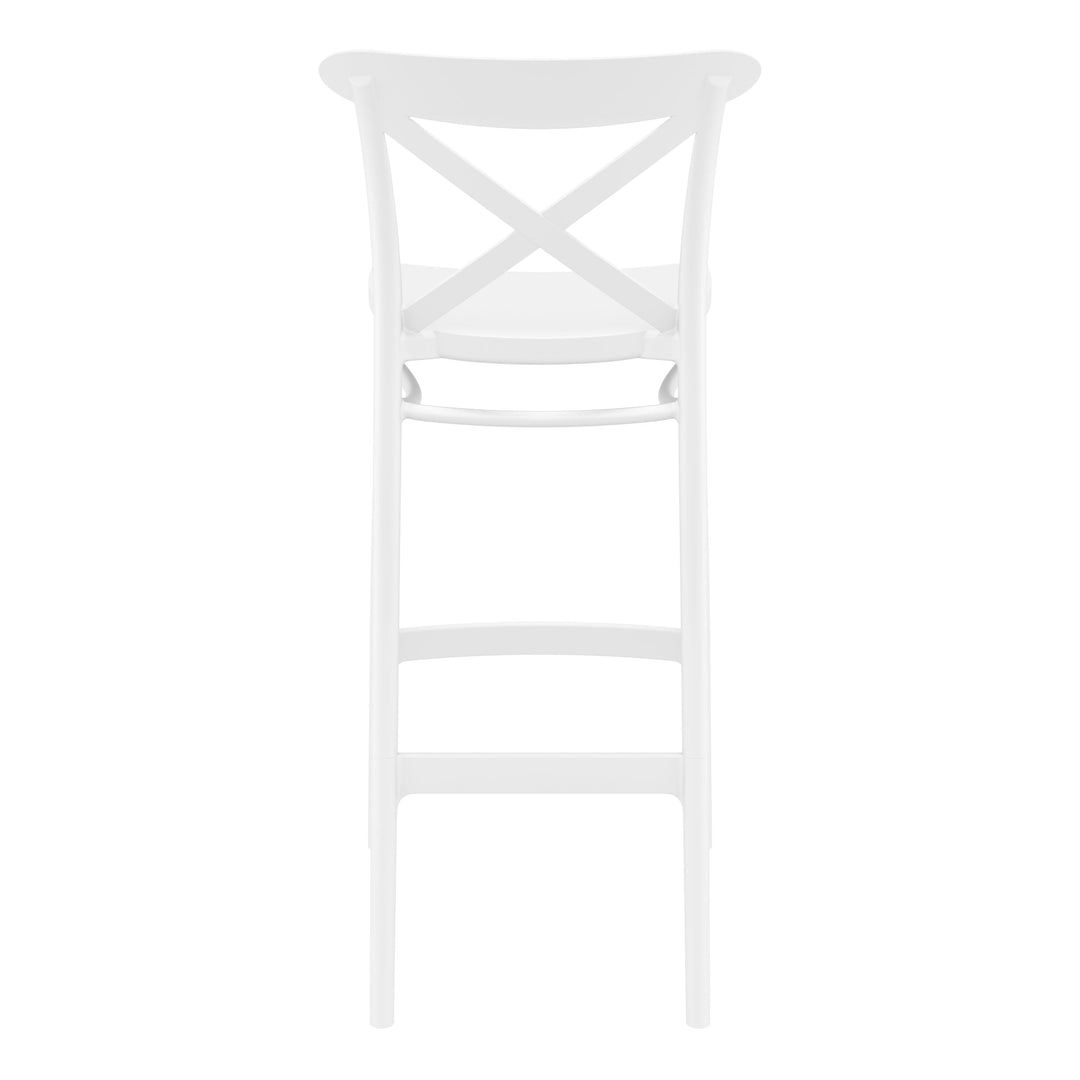 Outdoor Bar Stools - Cruz Outdoor Bar Stool White 75cm