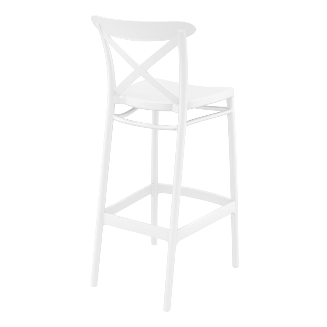 Outdoor Bar Stools - Cruz Outdoor Bar Stool White 75cm