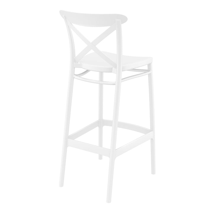 Outdoor Bar Stools - Cruz Outdoor Bar Stool White 75cm