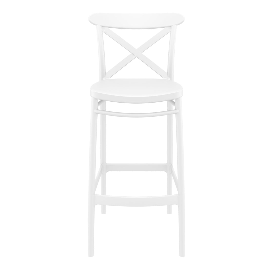 Outdoor Bar Stools - Cruz Outdoor Bar Stool White 75cm