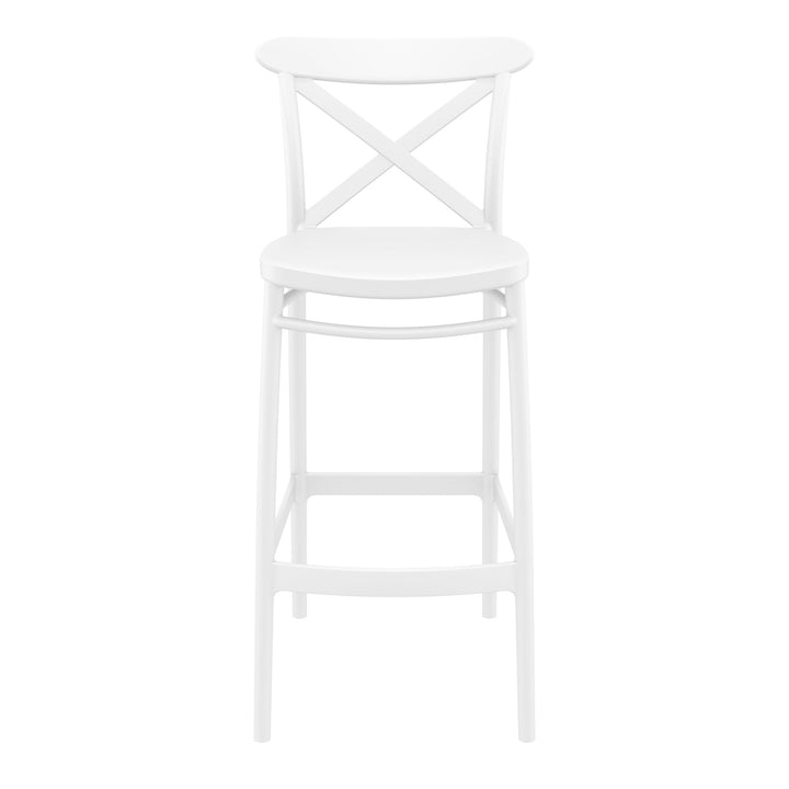 Outdoor Bar Stools - Cruz Outdoor Bar Stool White 75cm