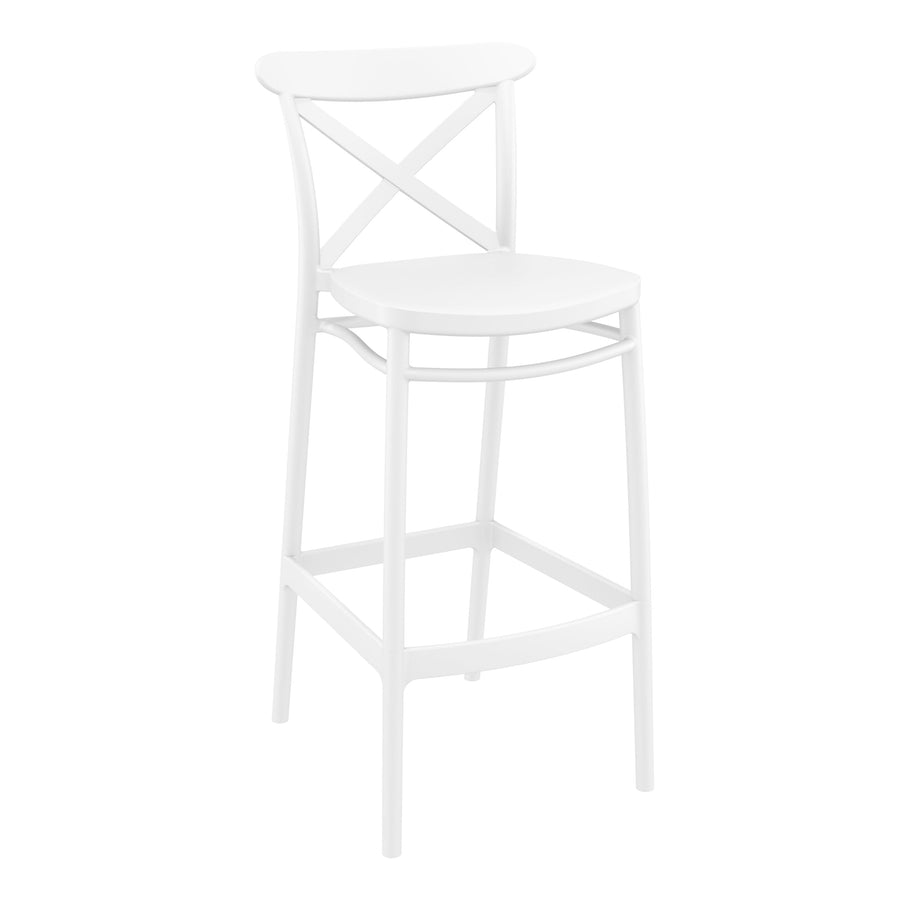 Outdoor Bar Stools - Cruz Outdoor Bar Stool White 75cm