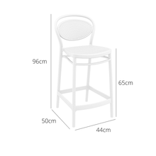 Load image into Gallery viewer, Outdoor Bar Stools - Nova Outdoor Counter Stool White 65cm