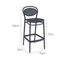 Load image into Gallery viewer, Outdoor Bar Stools - Nova Outdoor Bar Stool Anthracite 75cm