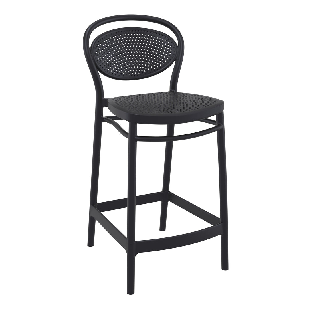 Outdoor Bar Stools - Nova Outdoor Counter Stool Black 65cm