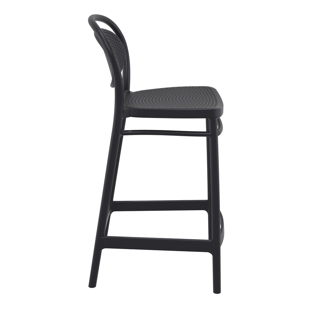 Outdoor Bar Stools - Nova Outdoor Counter Stool Black 65cm