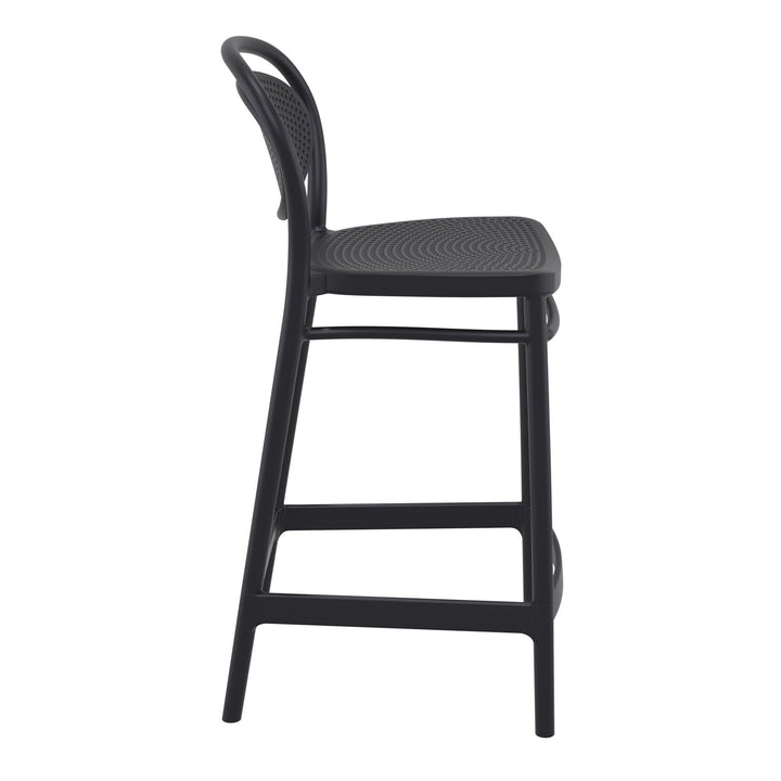 Outdoor Bar Stools - Nova Outdoor Counter Stool Black 65cm
