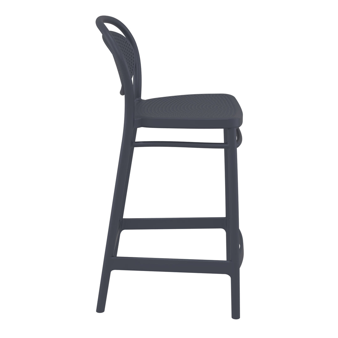 Outdoor Bar Stools - Nova Outdoor Counter Stool Anthracite 65cm