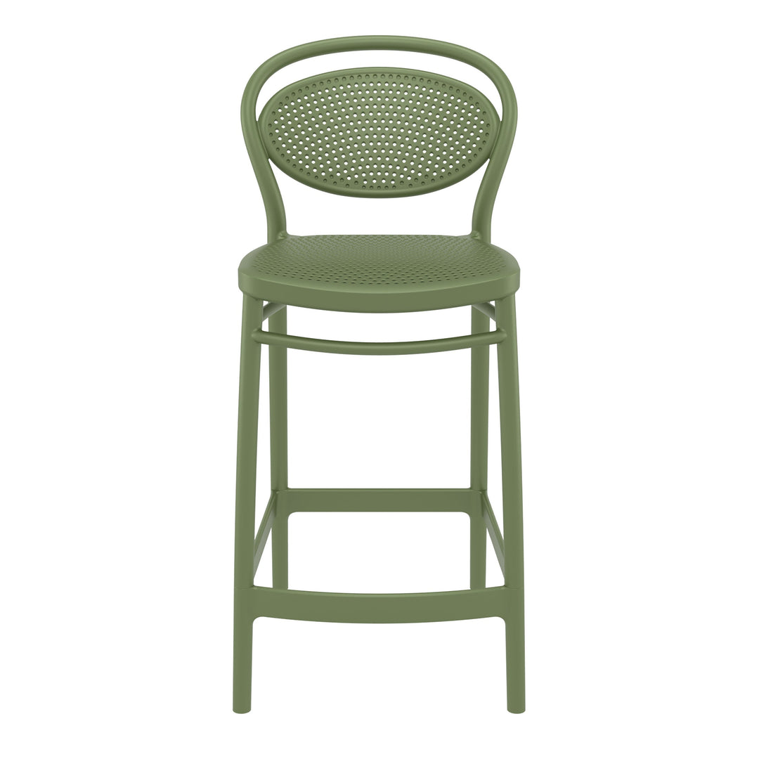 Outdoor Bar Stools - Nova Outdoor Counter Stool Olive Green 65cm