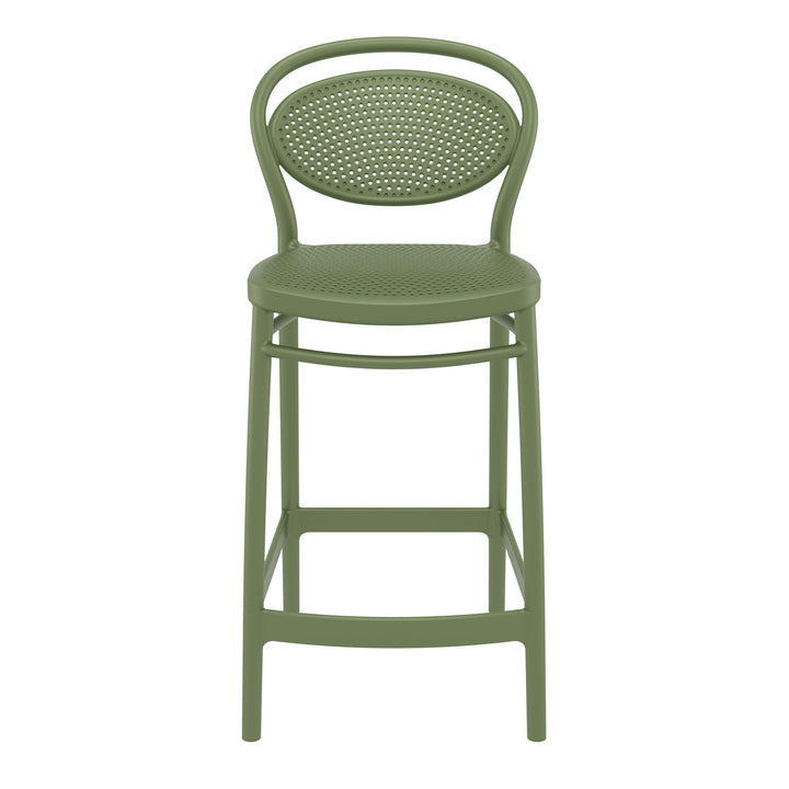Outdoor Bar Stools - Nova Outdoor Counter Stool Olive Green 65cm