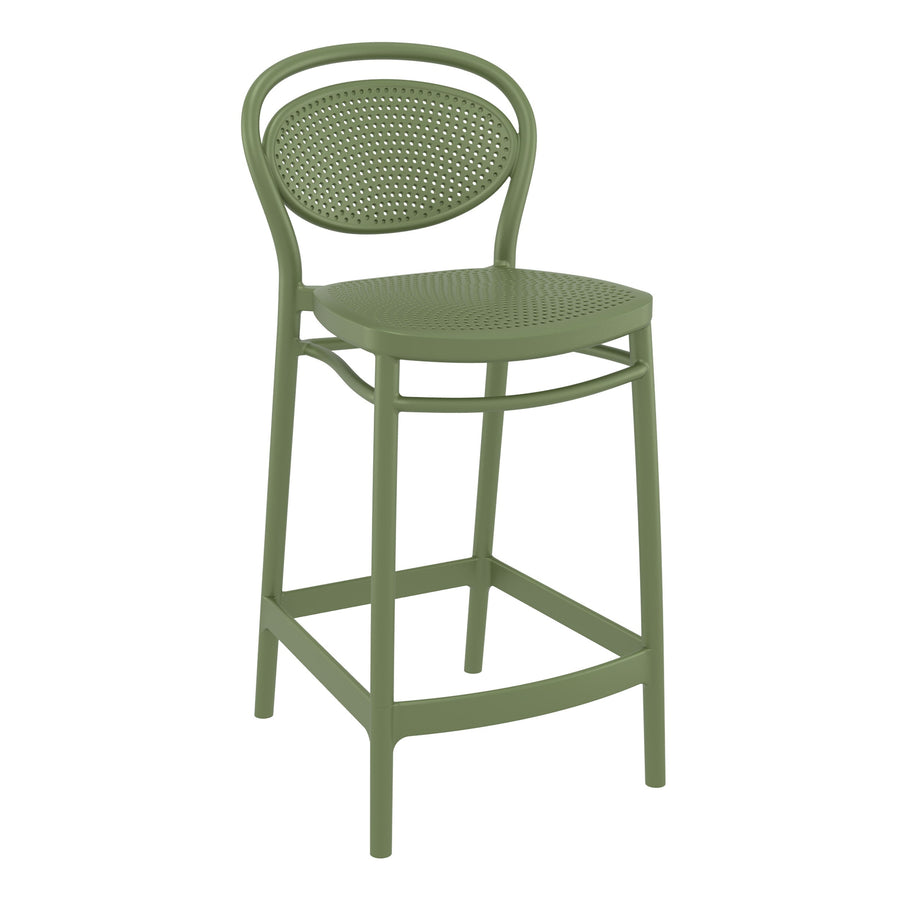 Outdoor Bar Stools - Nova Outdoor Counter Stool Olive Green 65cm