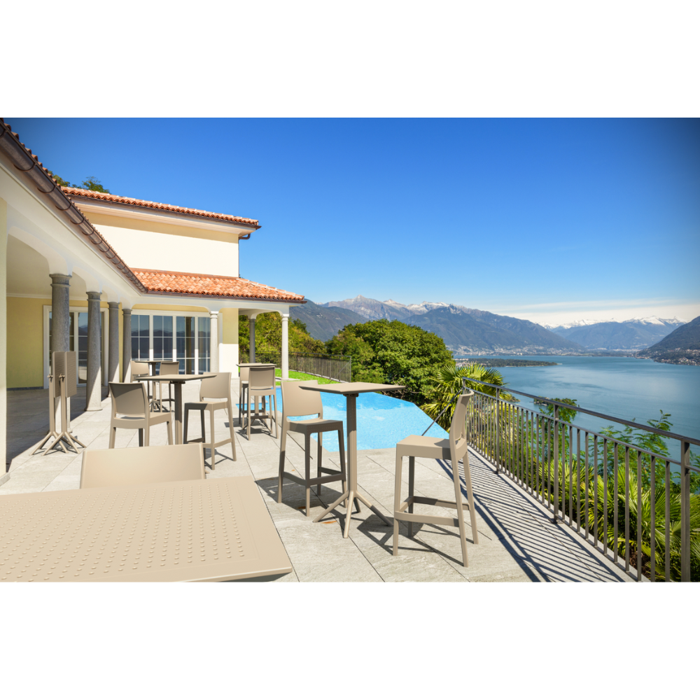 Outdoor Bar Stools - Canyon Outdoor Counter Stool Taupe 65cm