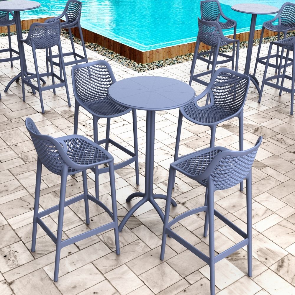 Bar Stools - Aero Outdoor Bar Stool Anthracite 75cm